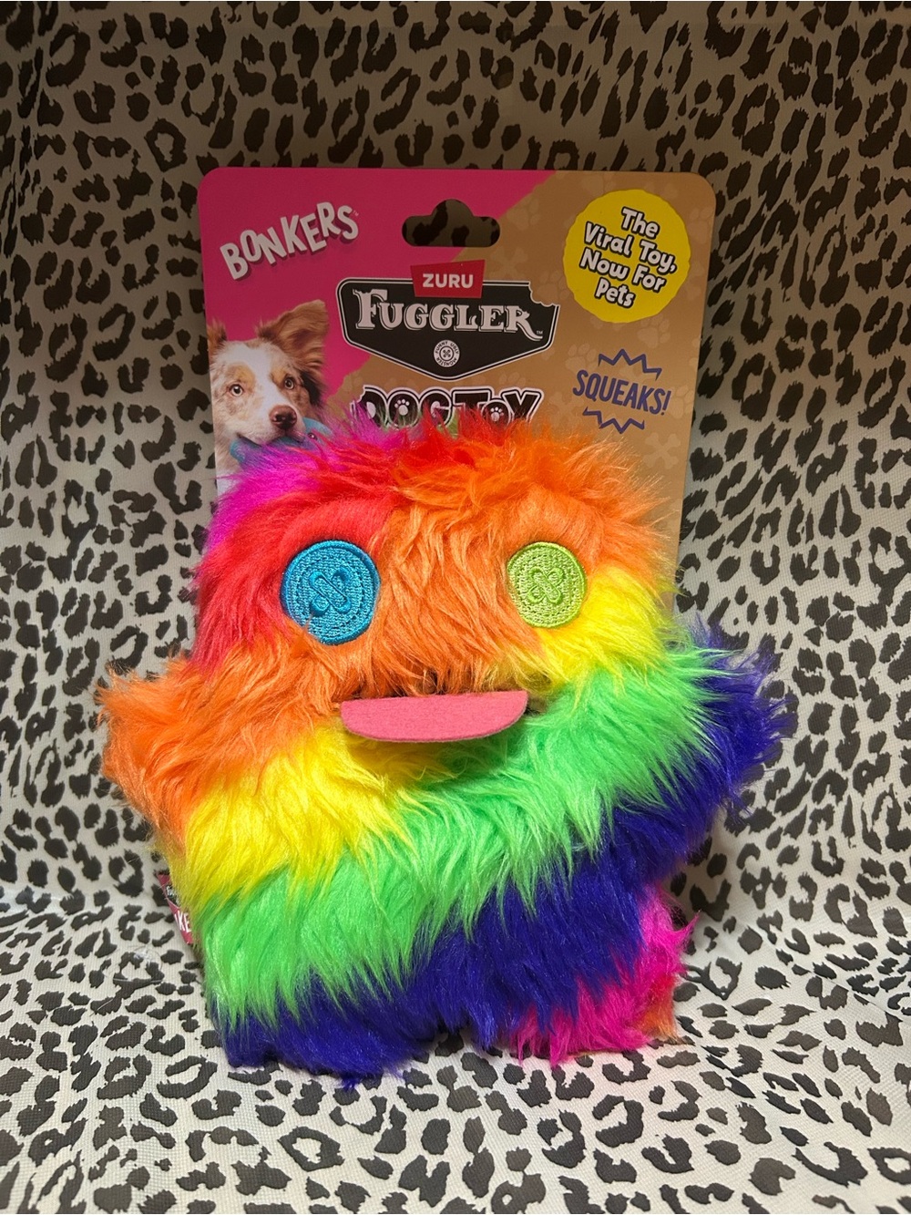 Bonkers Fuggler Oogah Boogah Squeaky & Plush Dog Toy